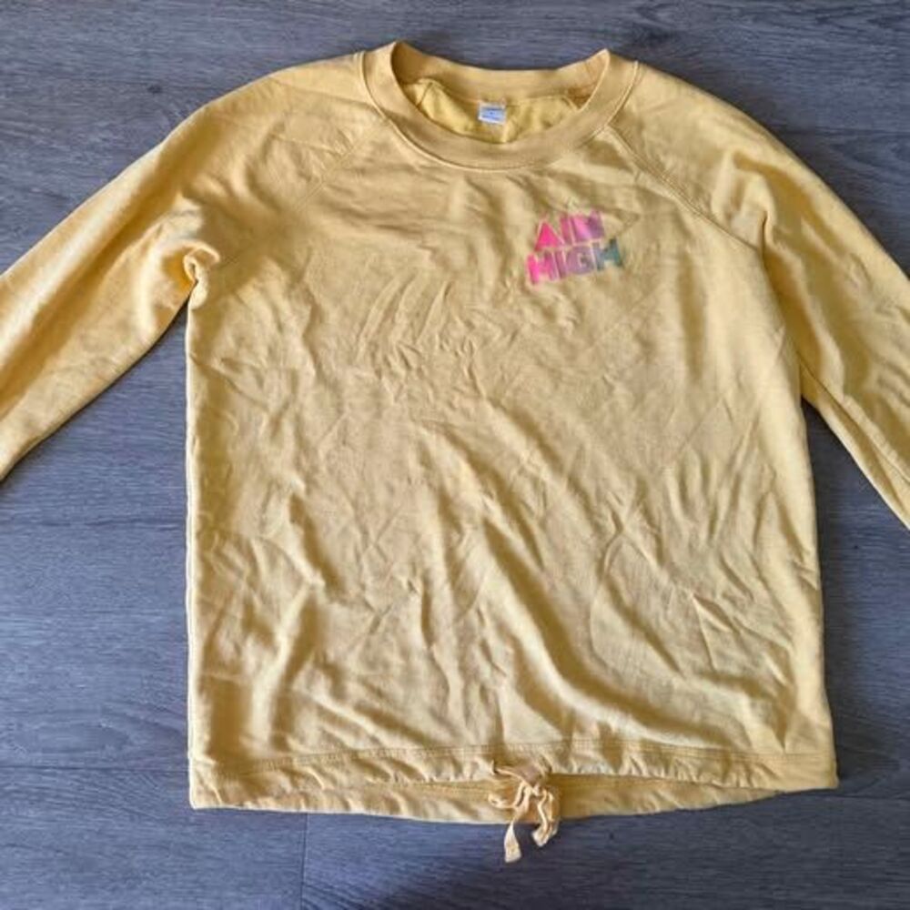 Old Navy Active Yellow Aim High Sweatshirt Size S